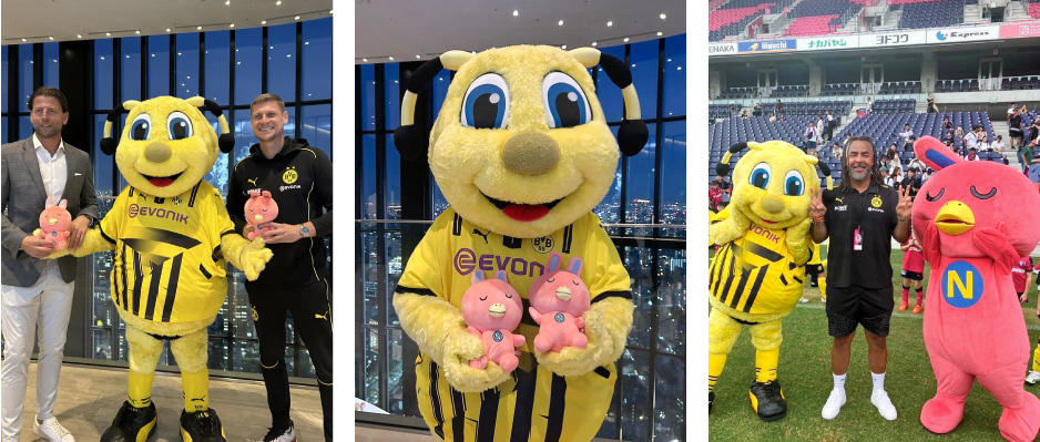BVB(ボルシア・ドルトムント)のアジアツアーで、NOVAうさぎが夢のコラボ