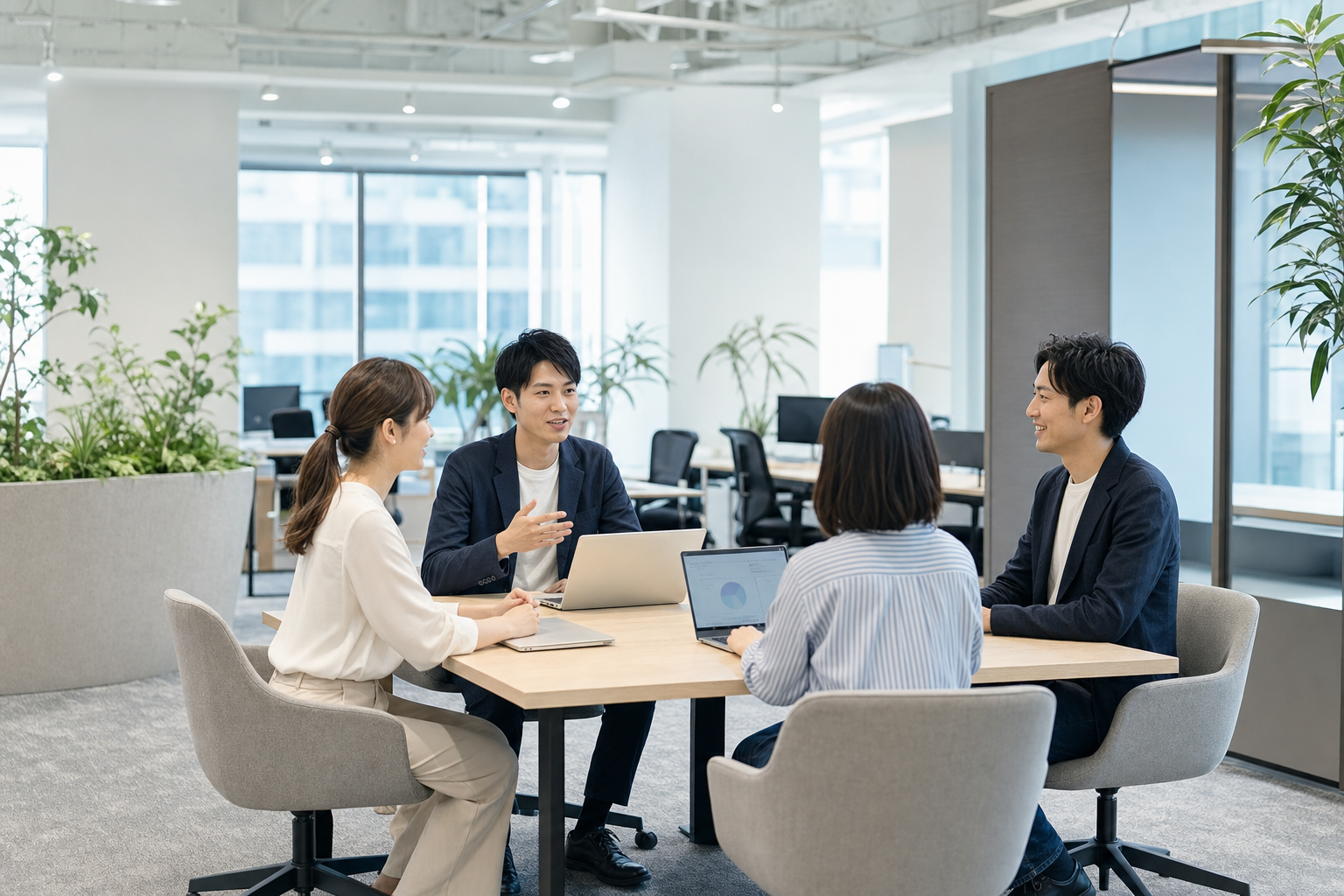 渋谷デジタル株式会社 - 信頼感のあるオフィスまたは会議空間