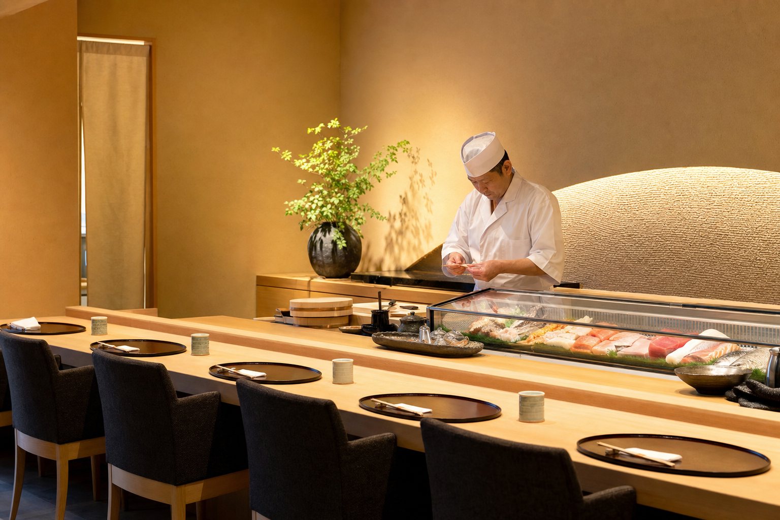 割烹 新橋こまちの外観と入口