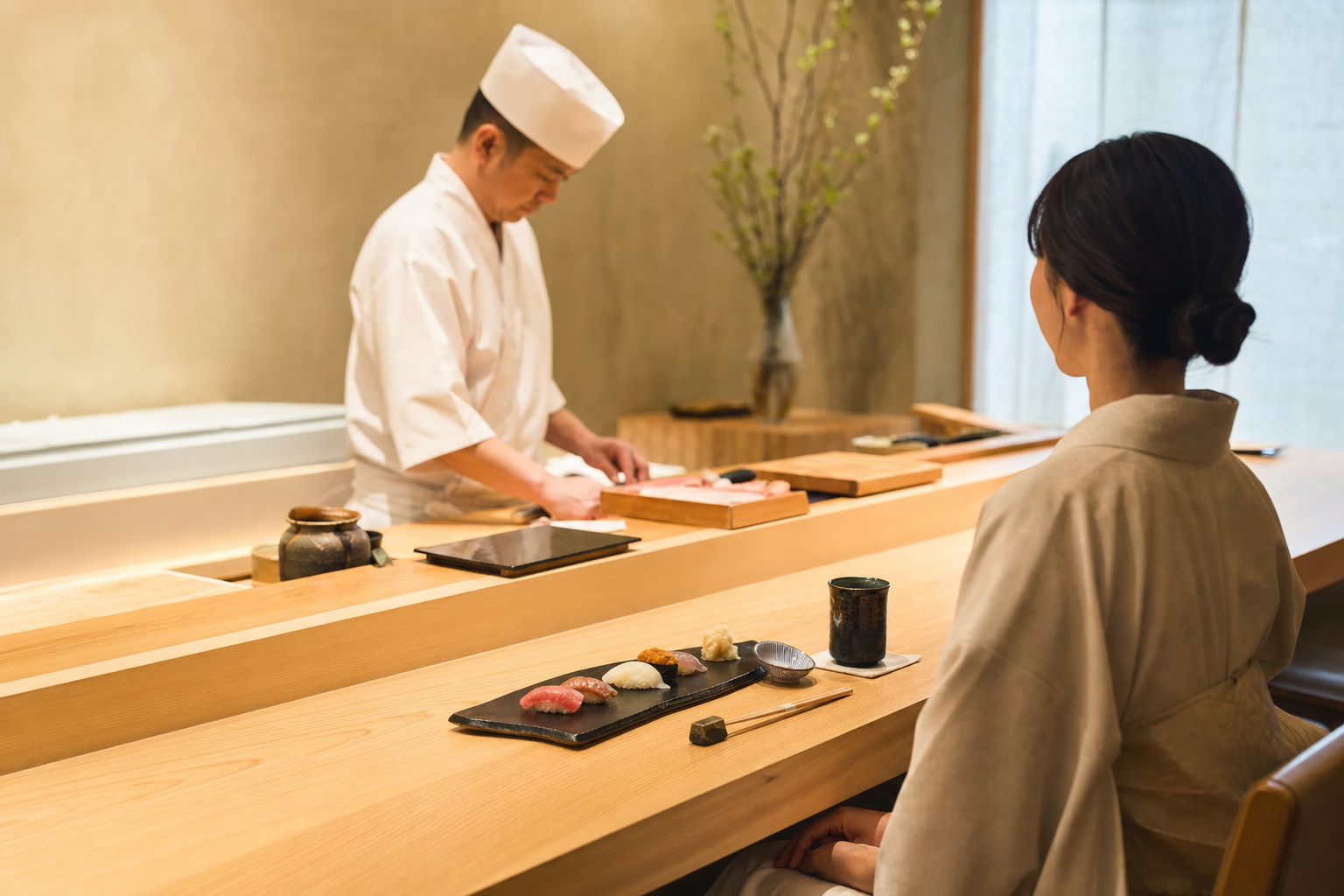 職人の手で丁寧に仕上げられた鮨