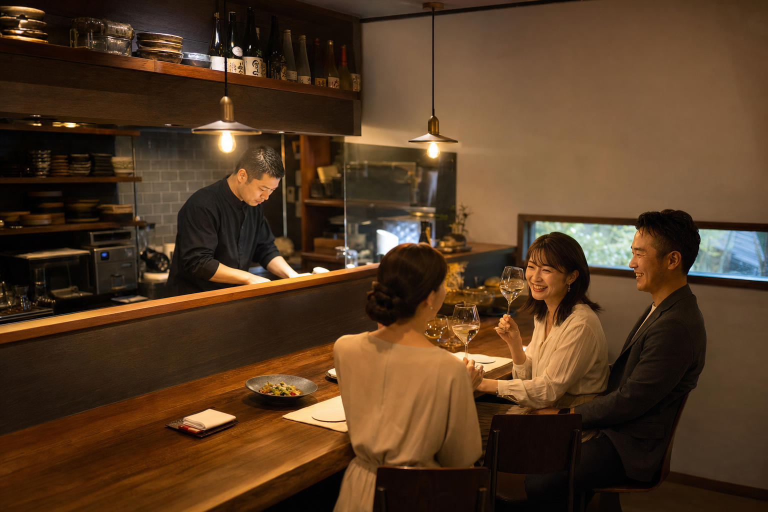 銀座バー 月灯りの入口と外観