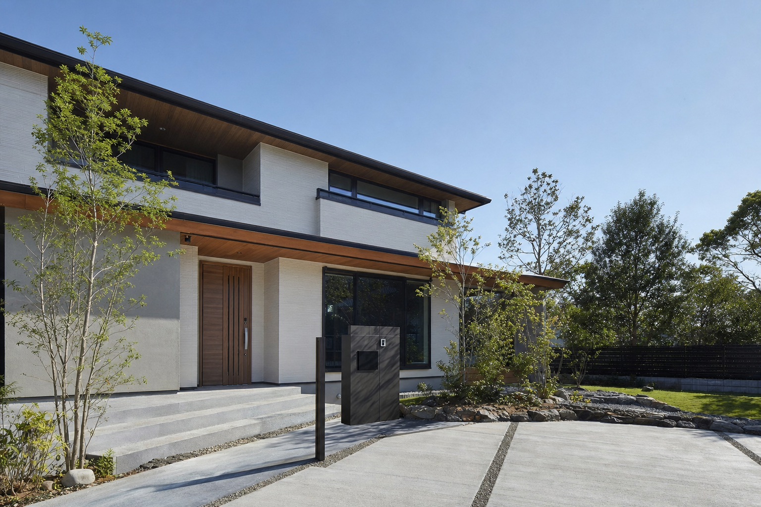 戸建てを想起させる完成建物