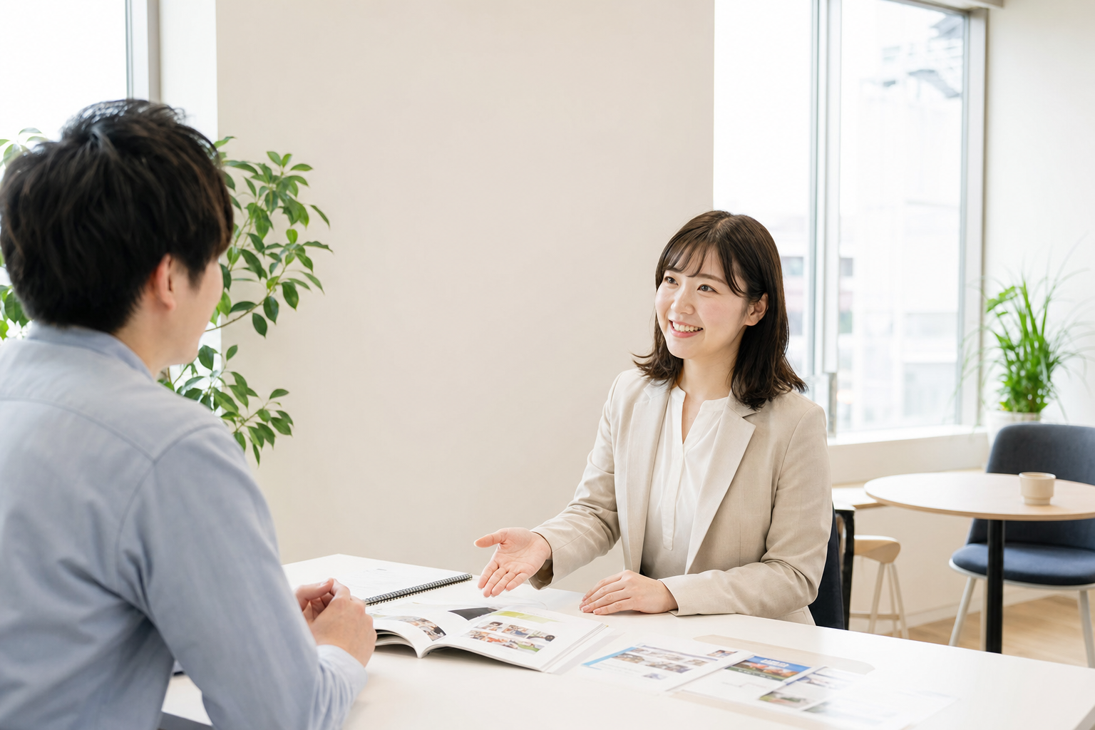 学び方について相談する様子