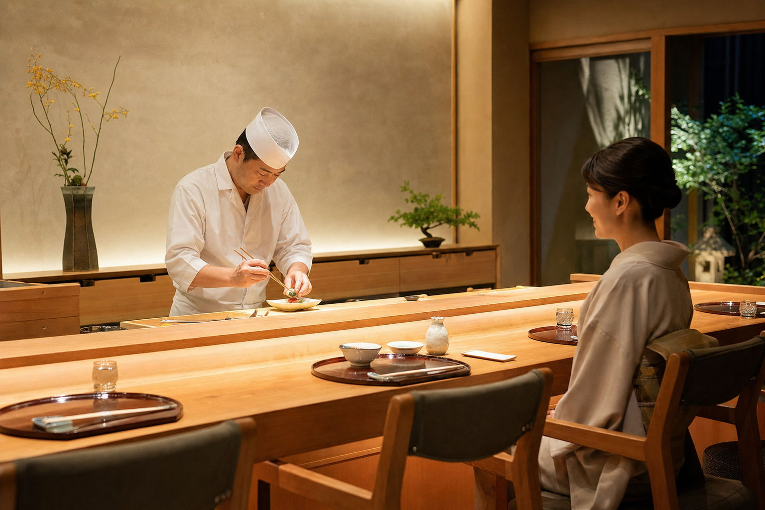 割烹 御成門 - カウンターまたはテーブル席の雰囲気