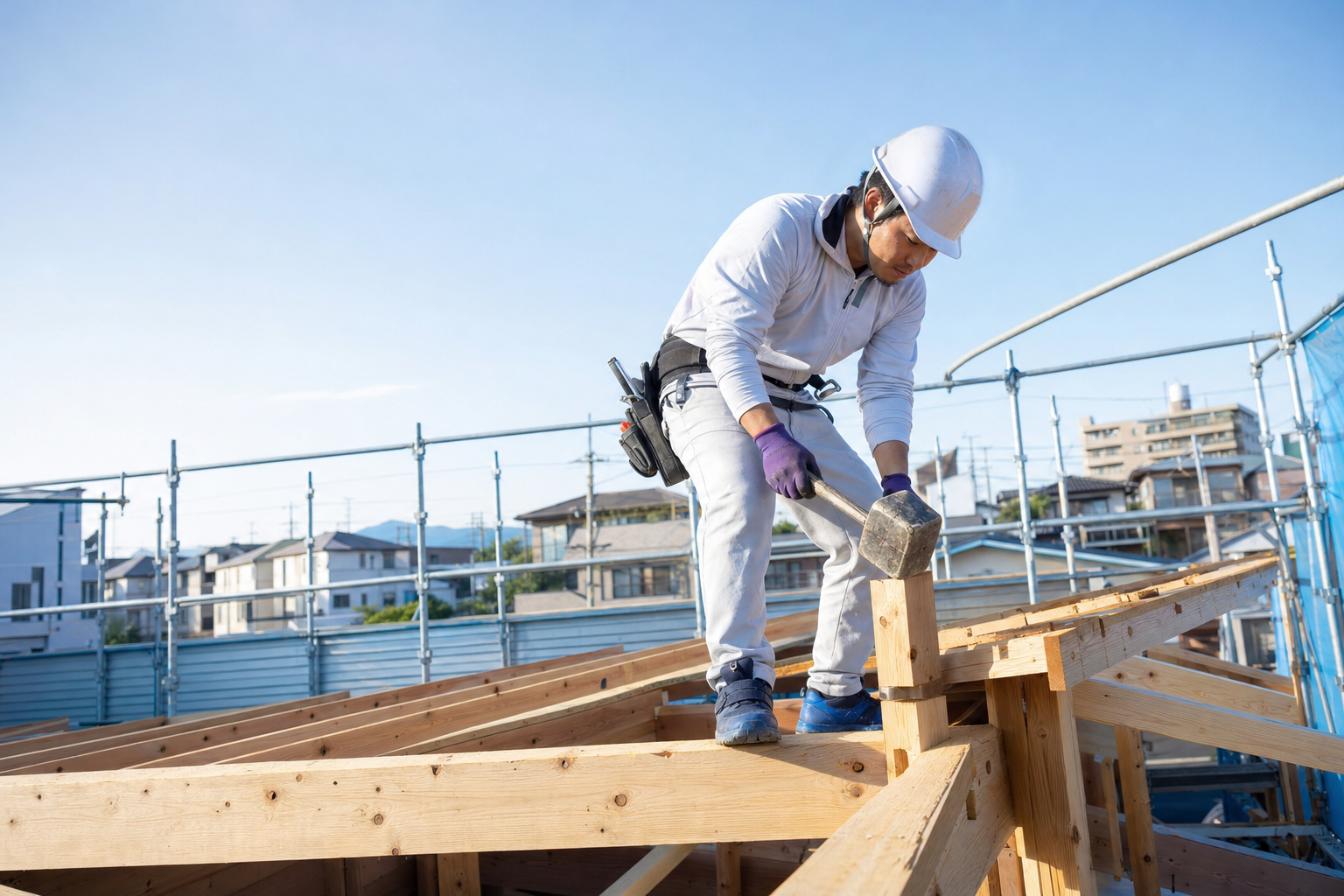 Chantier où des travaux de construction générale sont en cours