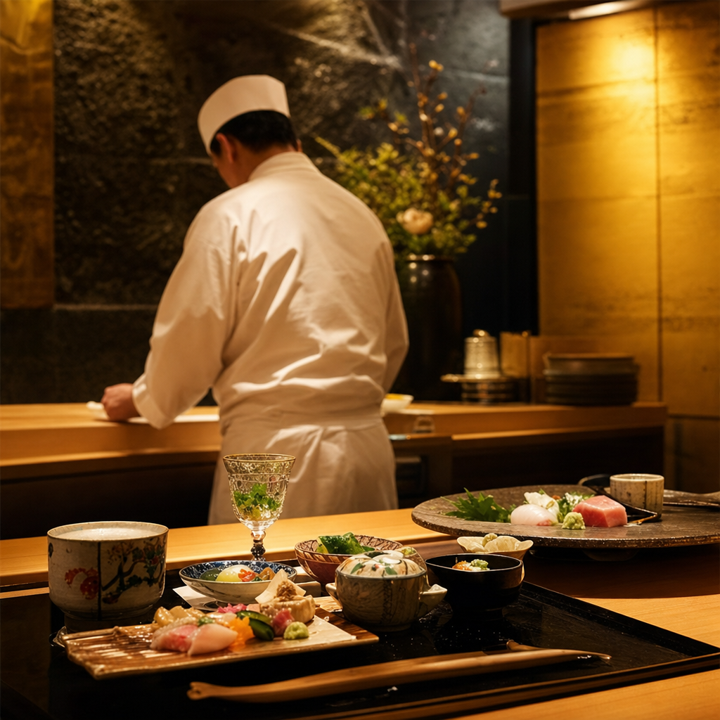 職人の和食仕込みシーン